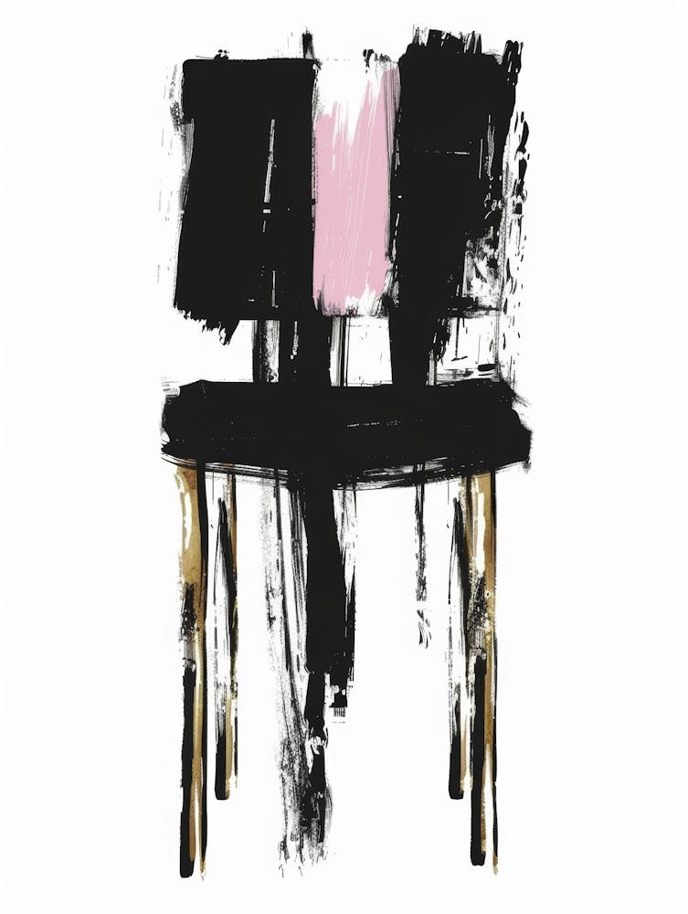 Chair In Black And Pink