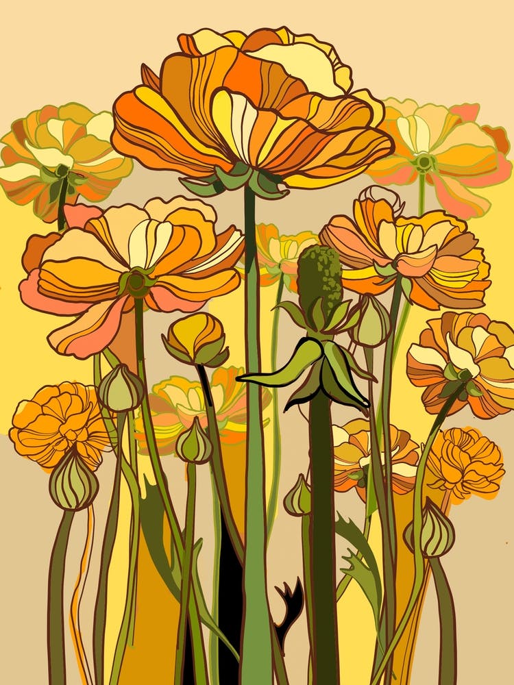 70s California Poppies