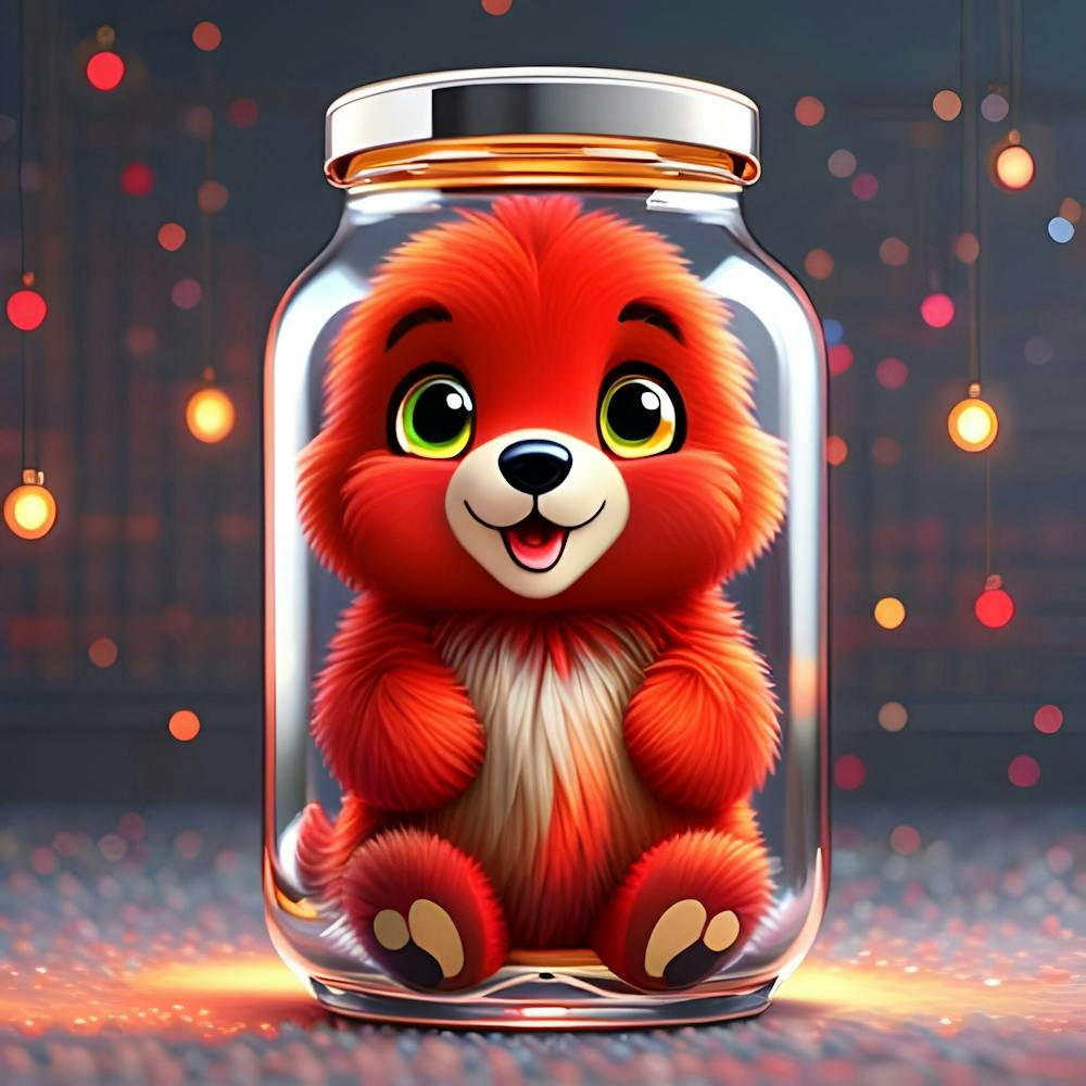 Teddy Bear In A Jar 1