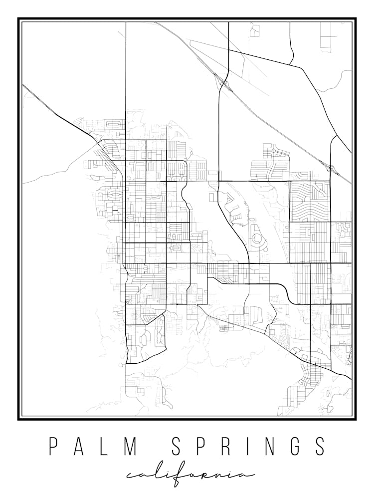 Palm Springs California Street Map