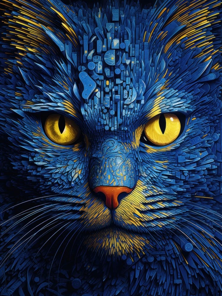 Blue Tripping Cat