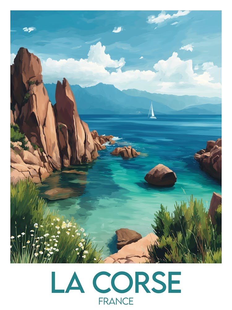 Reiseplakat Korsika