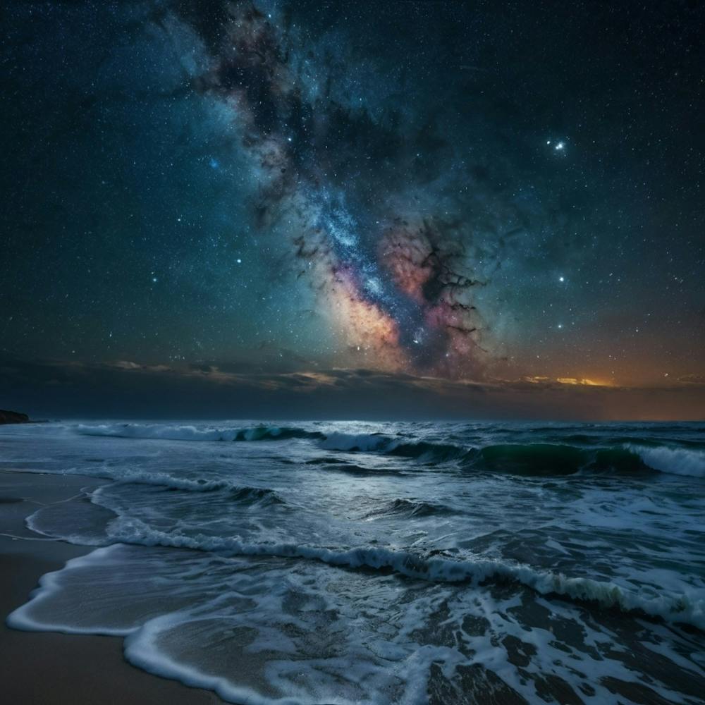 Milky Way Over The Ocean, beautiful wall art