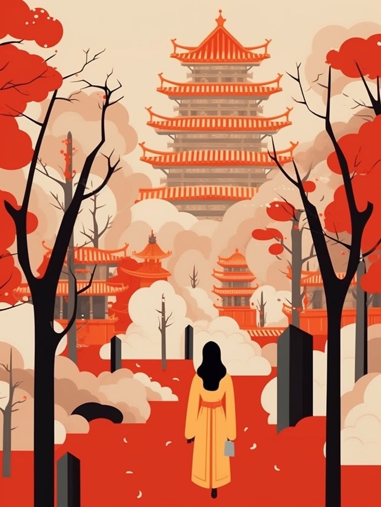 China 2 Travel Illustration