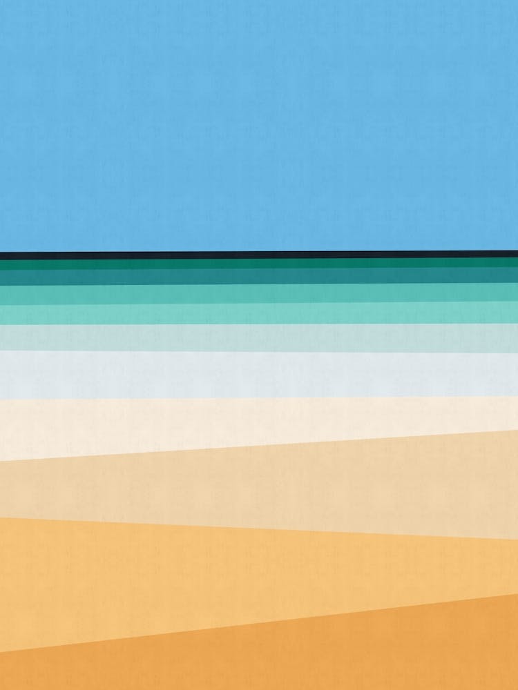 Watercolor beach