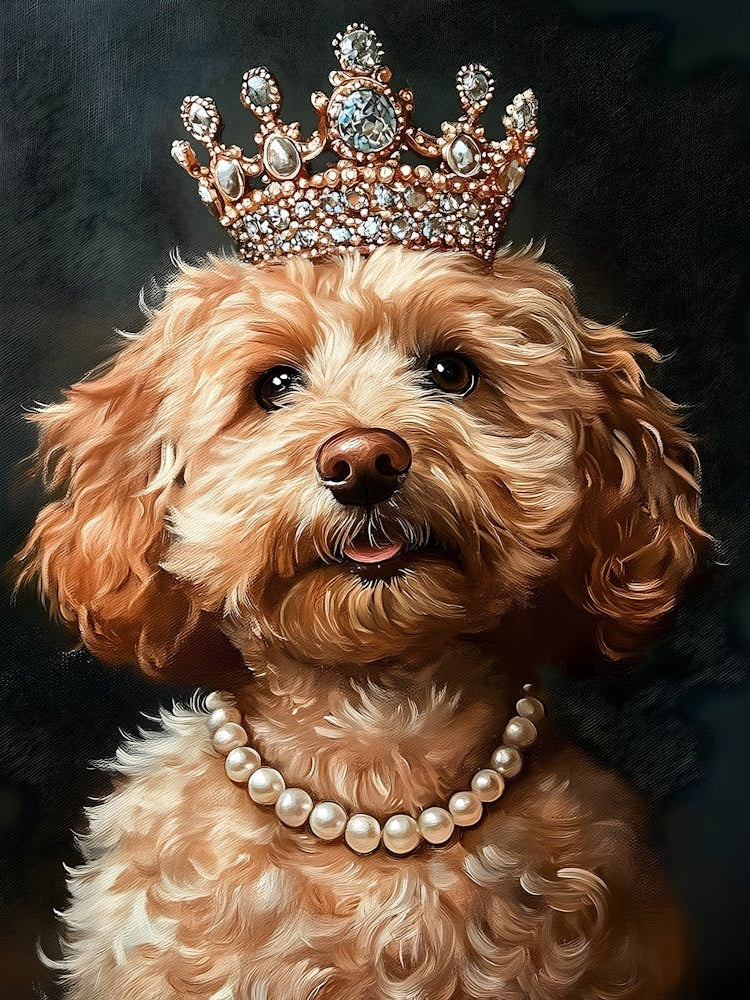 Doodle In Crown And Pearls 2