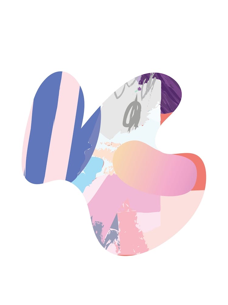 Abstract Funky Pink Shapes