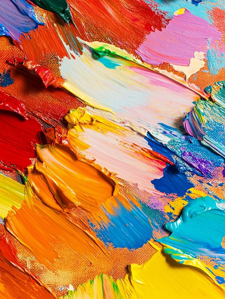 Palette mit gemischten hellen Farben