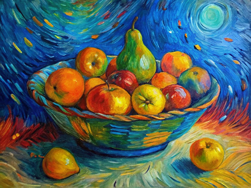 Fruit Bowl By Vincent Van Gogh