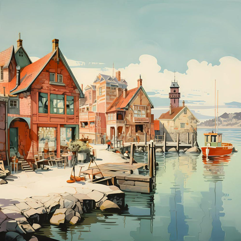 1940s Dreamscapes in Watercolor