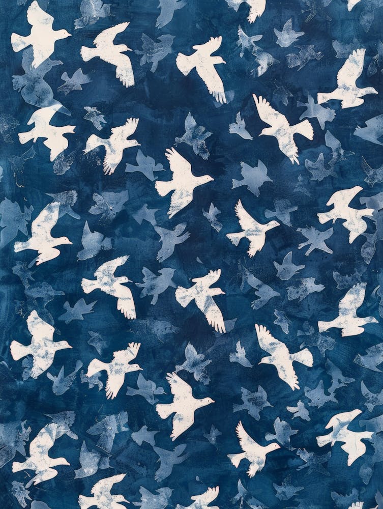 Pigeons In Flight