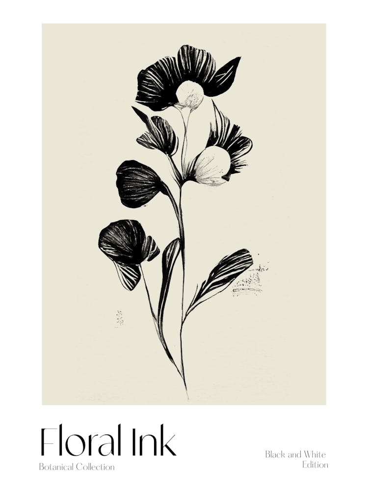 Floral Ink Botanical 1