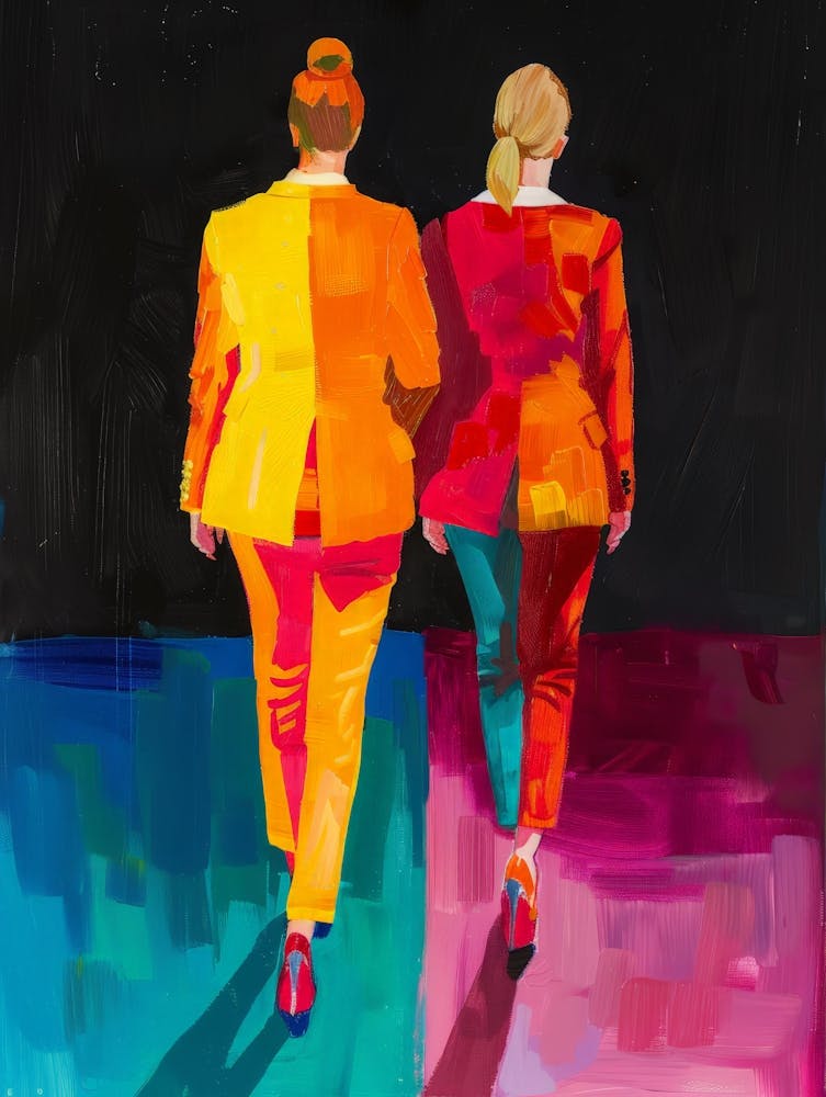 Two Women Walking