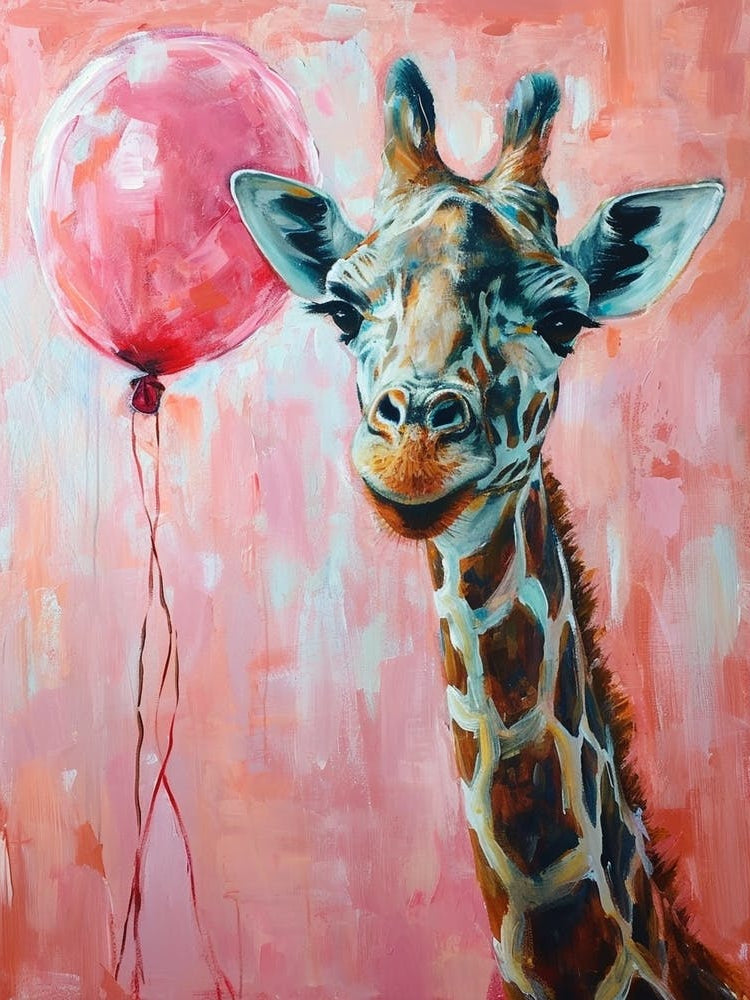 Cute Giraffe 3 With Balloon