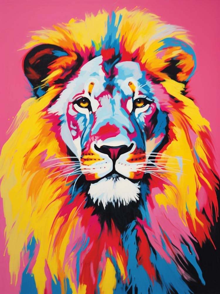 Lion Portrait Pop Art 2