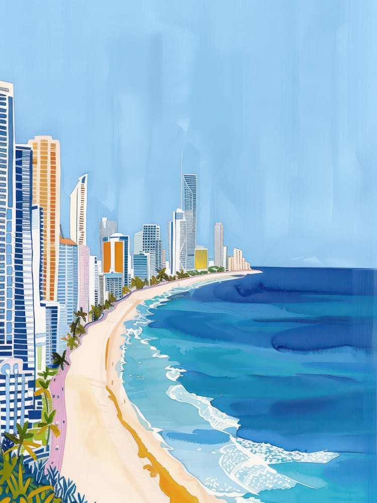 Travel Poster Happy Places Gold Coast 4