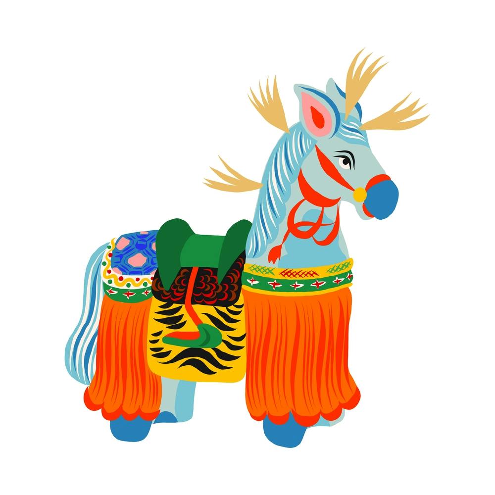 Yawata Uma Wooden Horse Toy Square