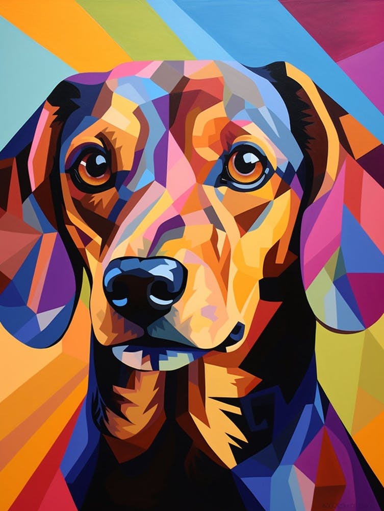 Dog Abstract Pop Art 5