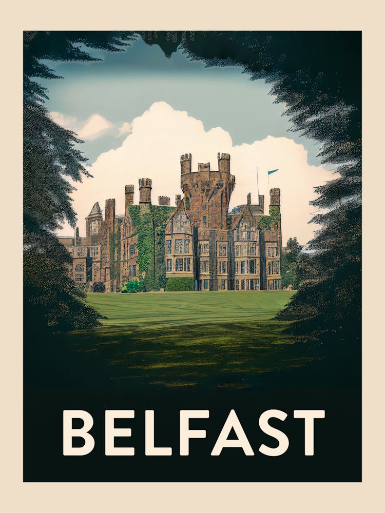 Belfast Vintage Travel Poster