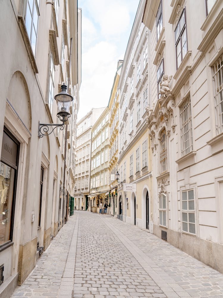 Cobblestone Alley In The Old Town Of Vienna