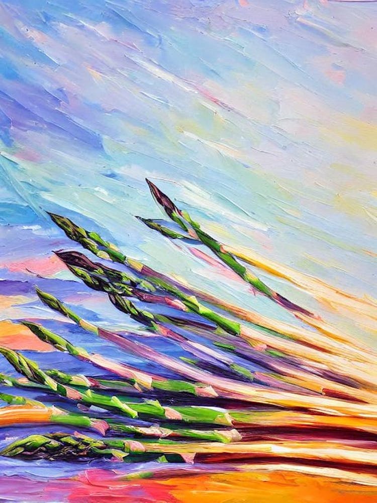 Asparagus Still Life Painting vegetable