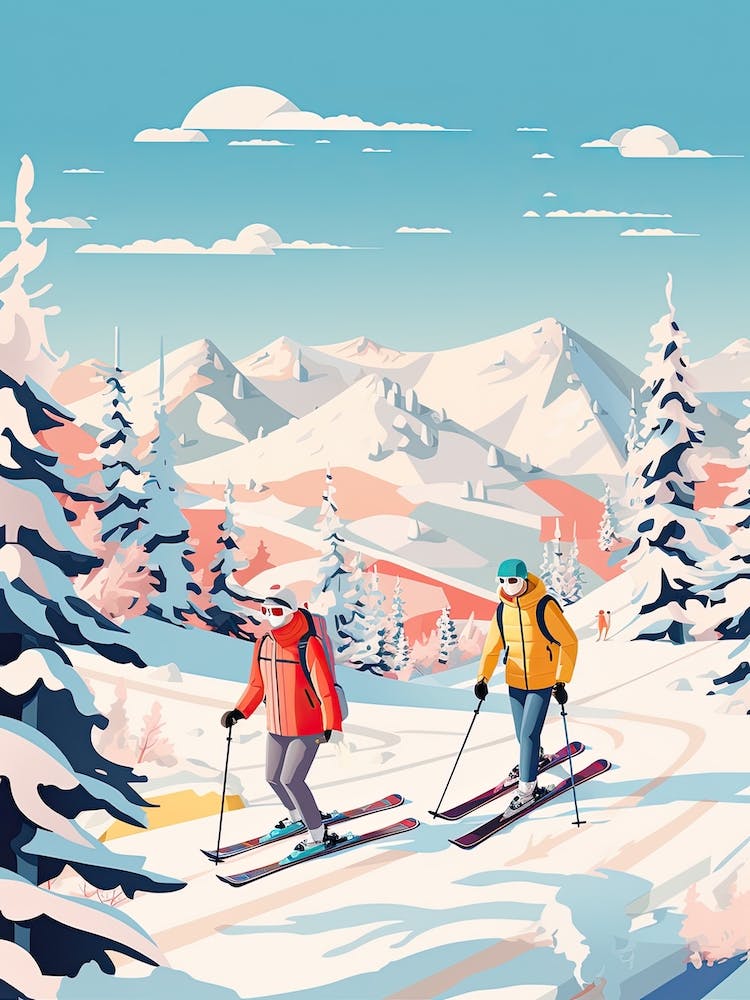 Heavenly Mountain Resort   California Nevada Usa, Ski Resort Illustration 2