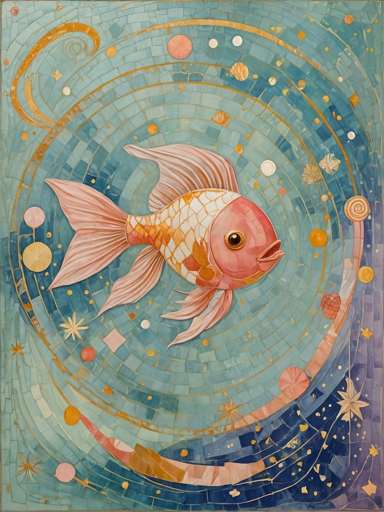 Mosaic Goldfish Art Print by Daydream Pacific – Fy!
