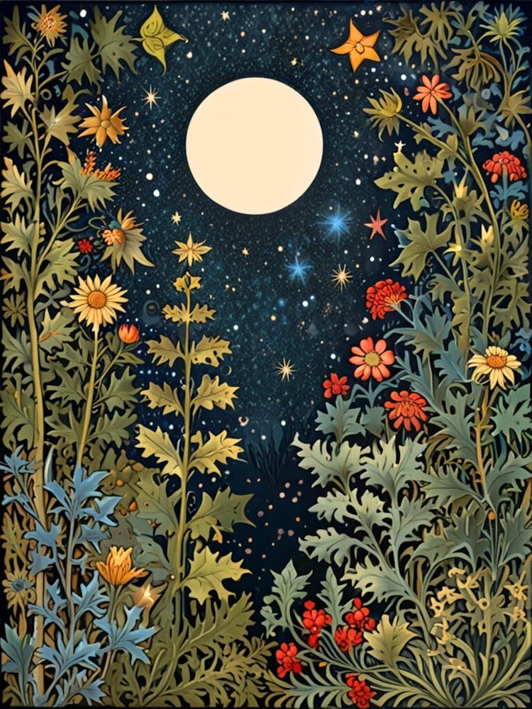 William Morris Moonlight In The Garden 27