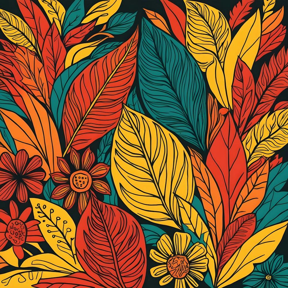 Phoenix Style And Type Vibrant Abstract Floral Illustration 2 (1)