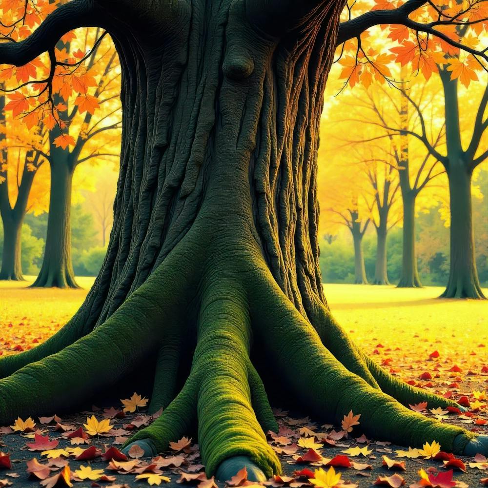 Autumn Leaves On A Tree