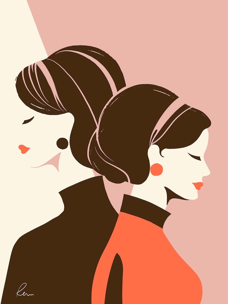 Fashion girl in orange 03