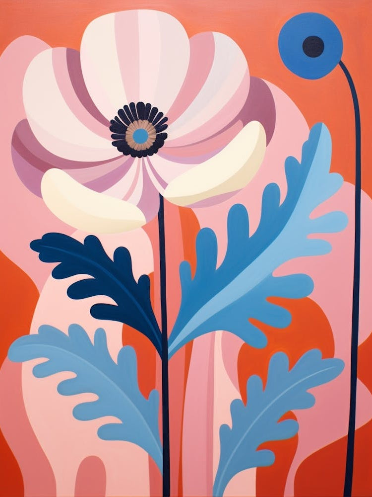 Anemone 2 Hilma Af Klint Inspired Pastel Flower Painting