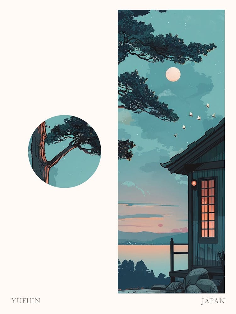 Yufuin Japan 3 Cut Out Travel Poster
