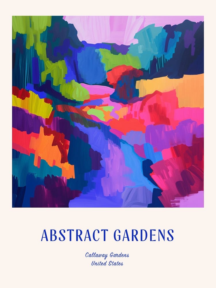 Colourful Gardens Callaway Gardens Usa 2 Blue Poster