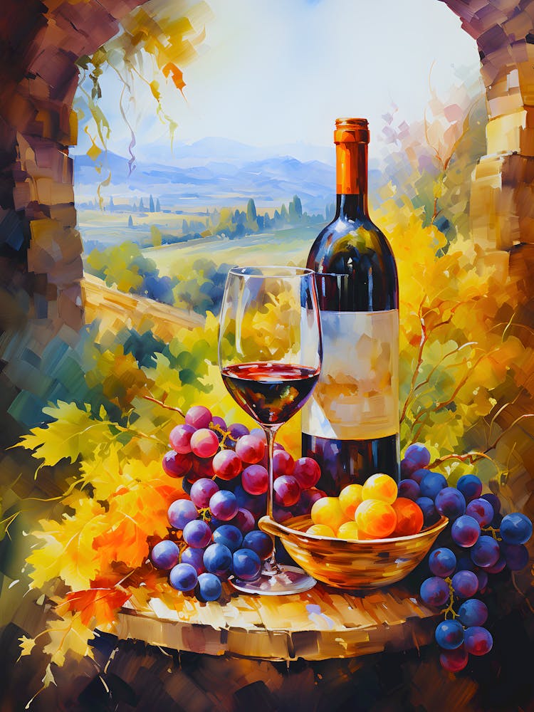 Vintage Elegance In Vineyard Light