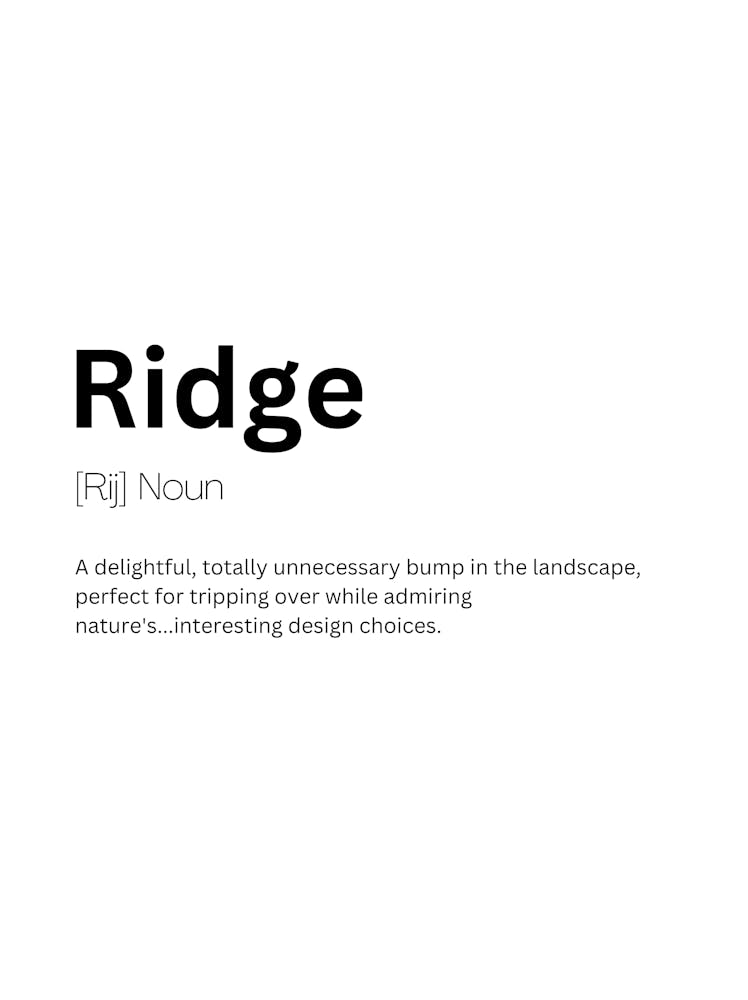 Ridge Definition Meaning 1