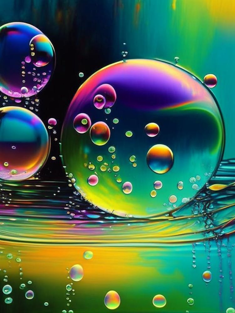 Bubbles In Water Water Waterscape Bright Abstract 2