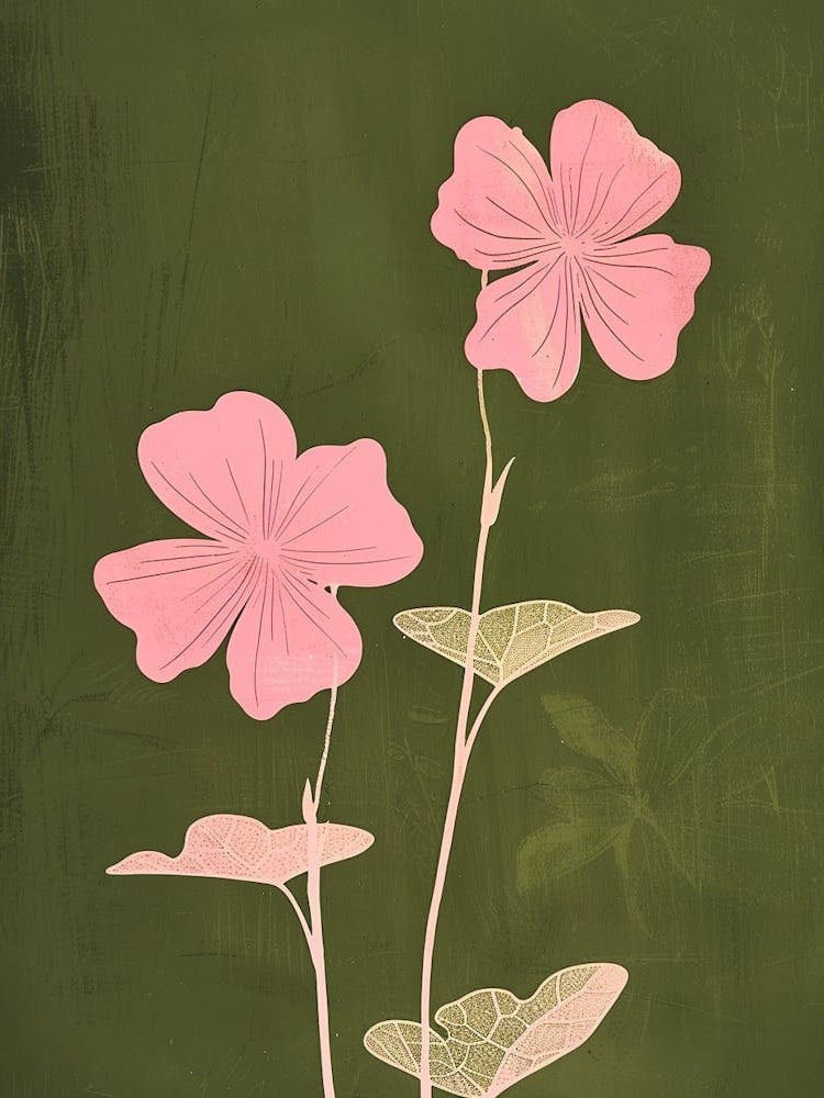 Pink & Green Nasturtium 2