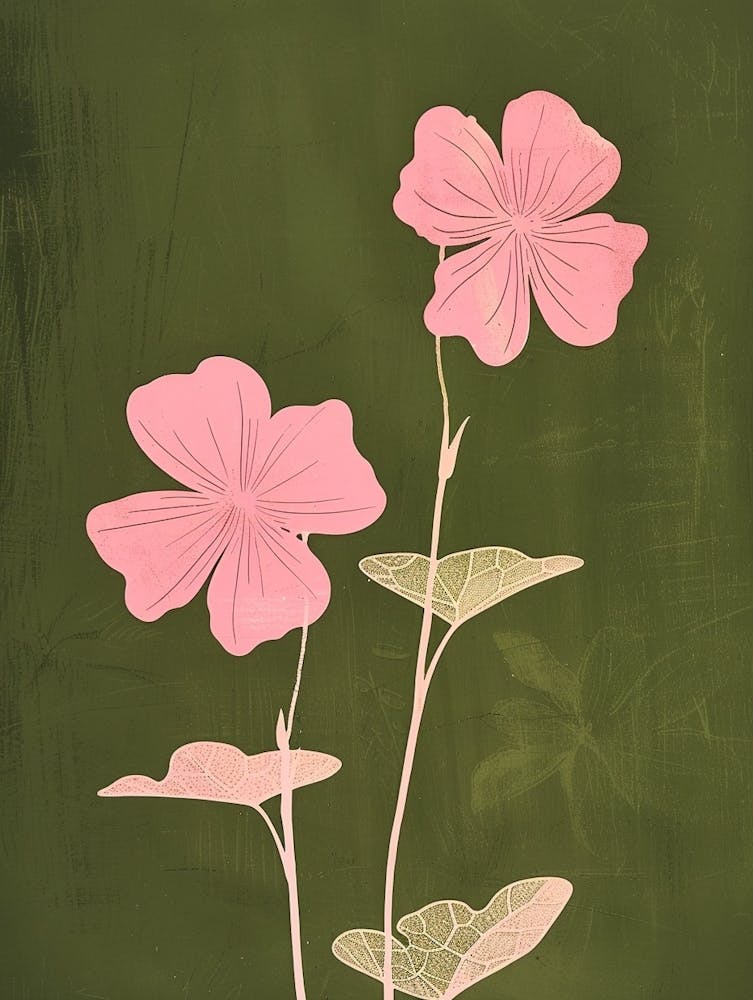 Pink & Green Nasturtium 2