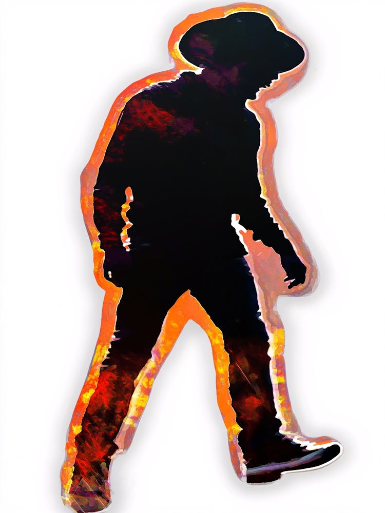 Silhouette eines Cowboys