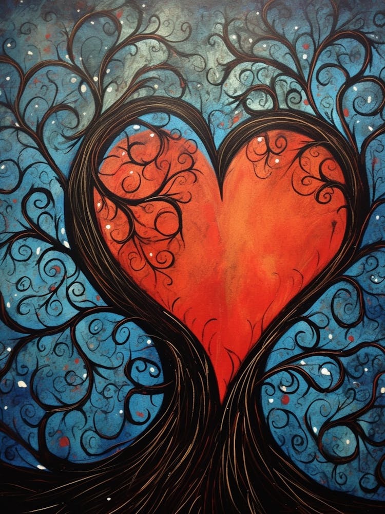 Swirl Tree Heart