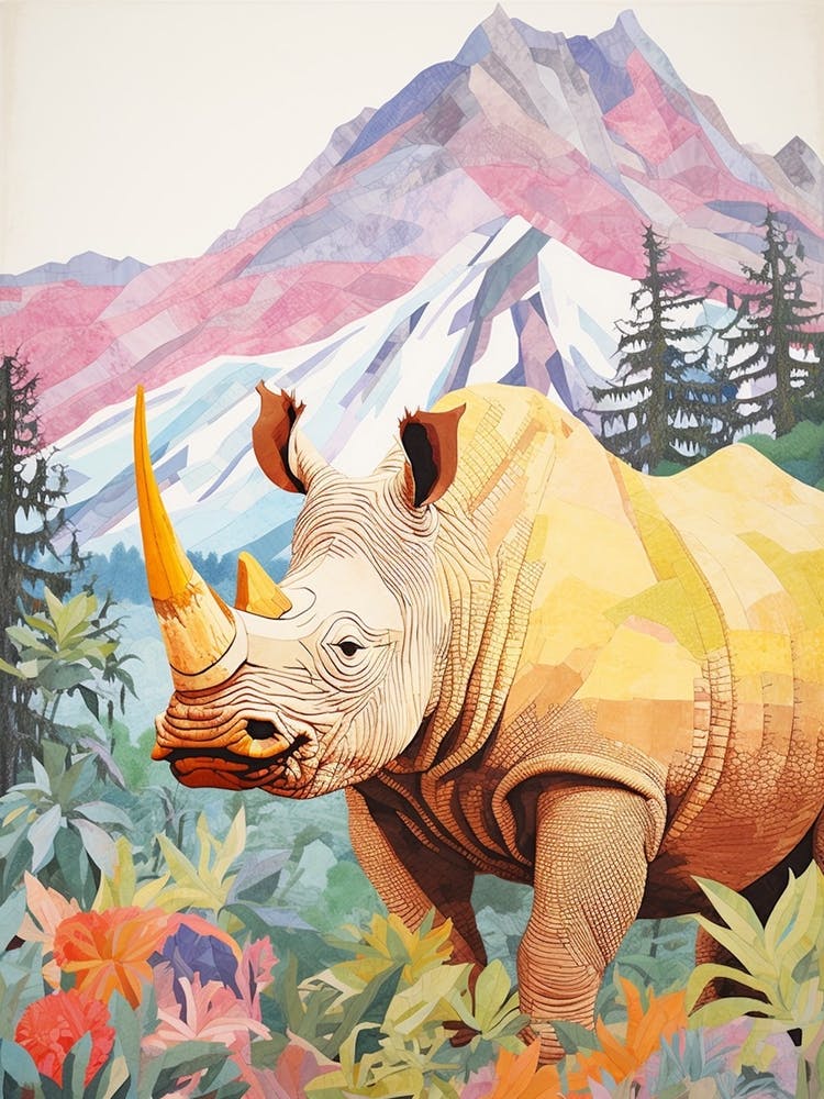 Colourful Floral Rhino 4