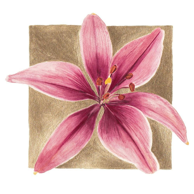 Pink Lily Gold Frame
