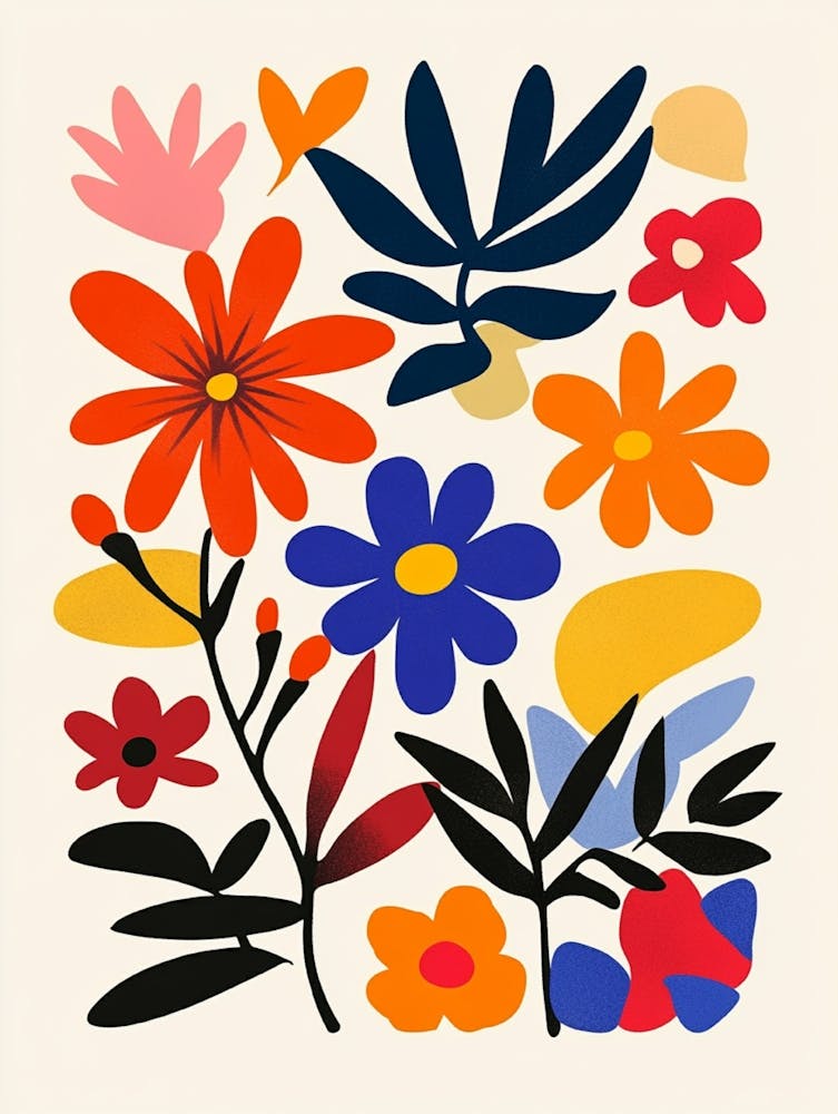 Flowers On A White Background 7