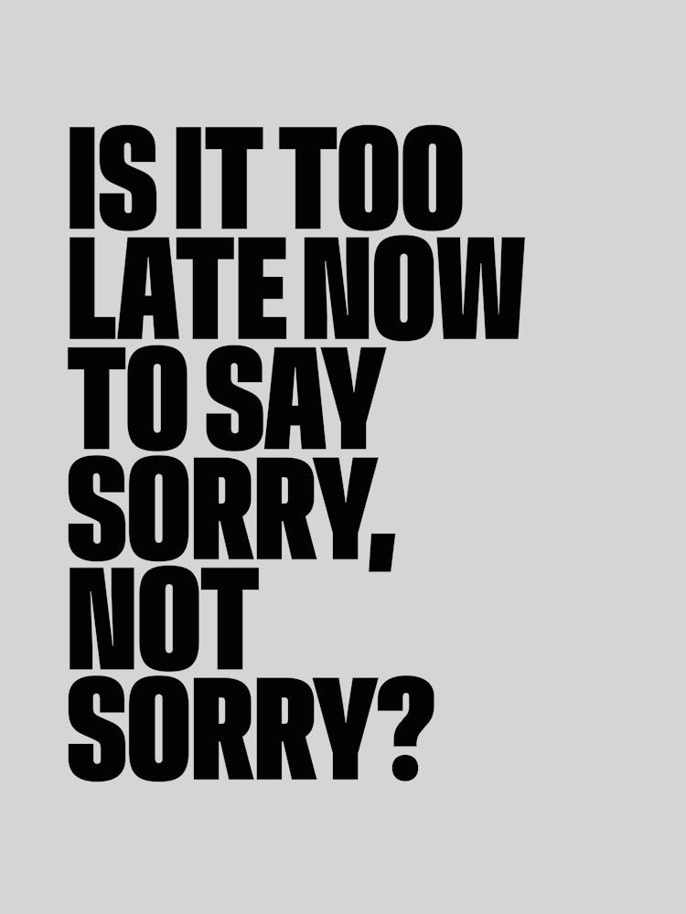 Sorry Not Sorry