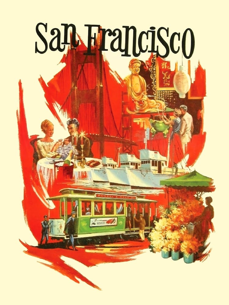 San Francisco, Collage Of Tourist Attractions