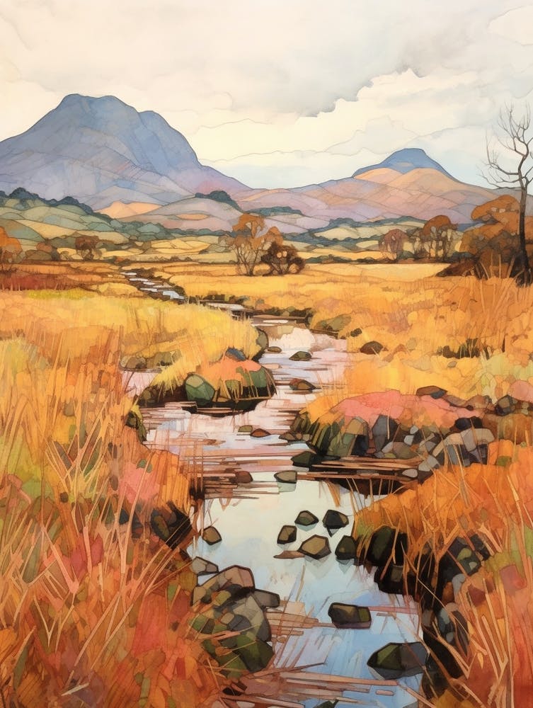 Autumn National Park Painting Killarney National Park Ireland 2