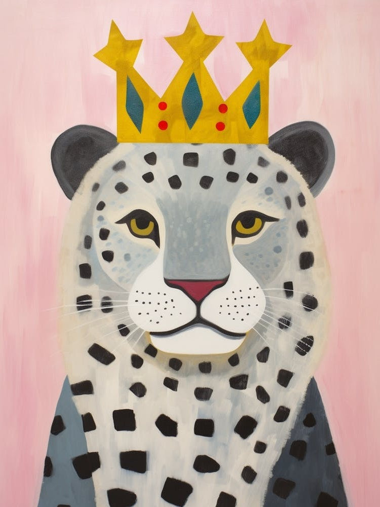 Little Snow Leopard 2 Wearing A Crown