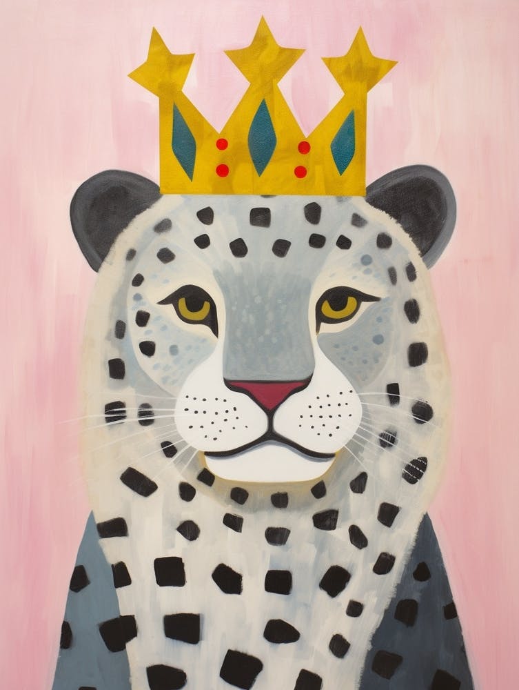 Little Snow Leopard 2 Wearing A Crown
