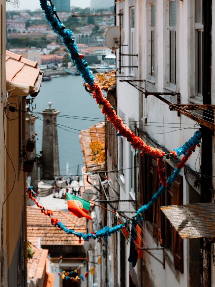 The Streets Of Porto From Above Portugal